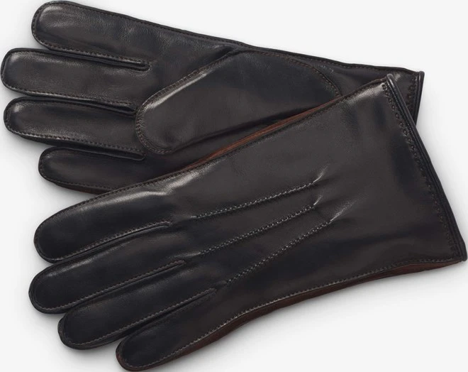 Mixed Leather Cashmere Lined Tech Gloves 3 Mixed Leather Cashmere Lined Tech Gloves - Image 3