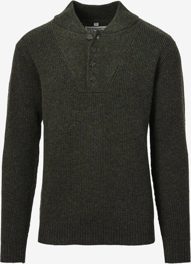 Schott® N.Y.C. Military Henley Sweater 2 Schott® N.Y.C. Military Henley Sweater - Image 2