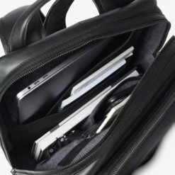 Black Leather Backpack