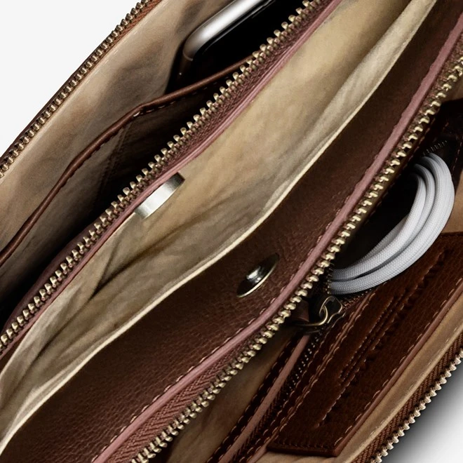 Slim Leather Briefcase 2 Slim Leather Briefcase - Image 2